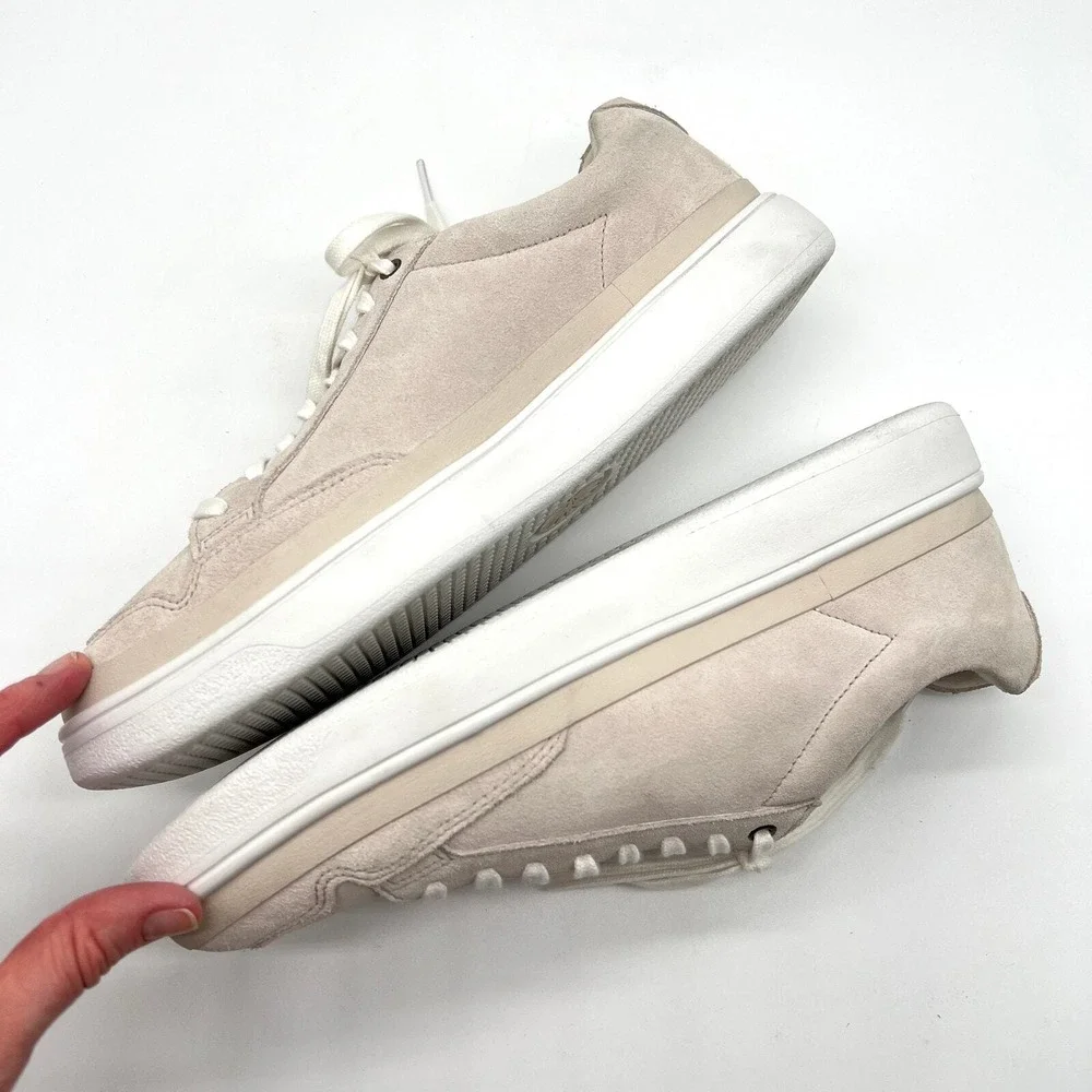 UGG South Bay Sneakers Mens 9 Beige Vream Low Top Suede Trainer Casual Lace Up